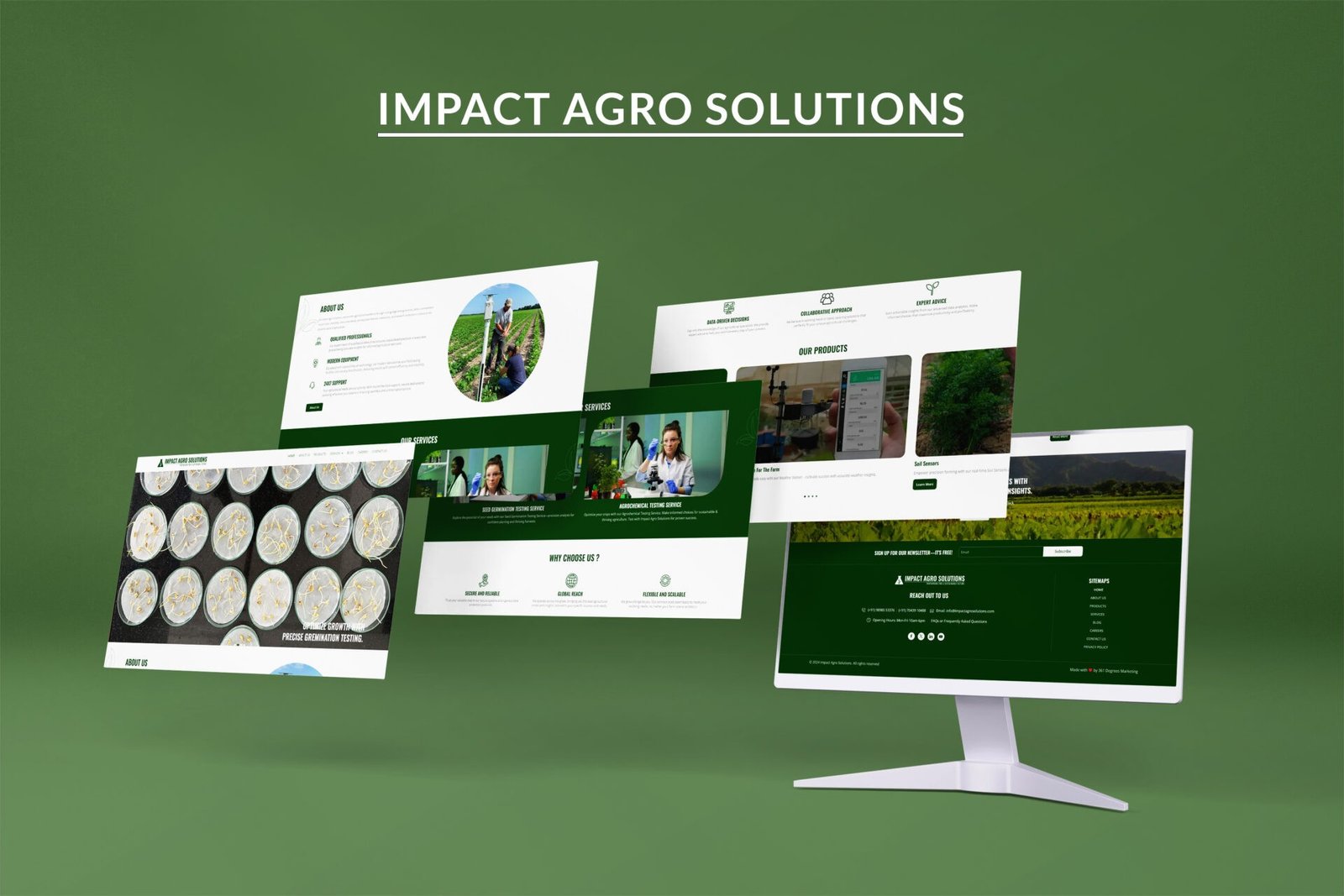 impact agro solutions web mockup